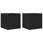 2 db fekete falra szerelhető TV-szekrény 30,5 x 30 x 30 cm 2