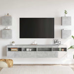 4 db betonszürke falra szerelhető TV-szekrény 30,5 x 30 x 30 cm 3