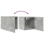 4 db betonszürke falra szerelhető TV-szekrény 30,5 x 30 x 30 cm 7