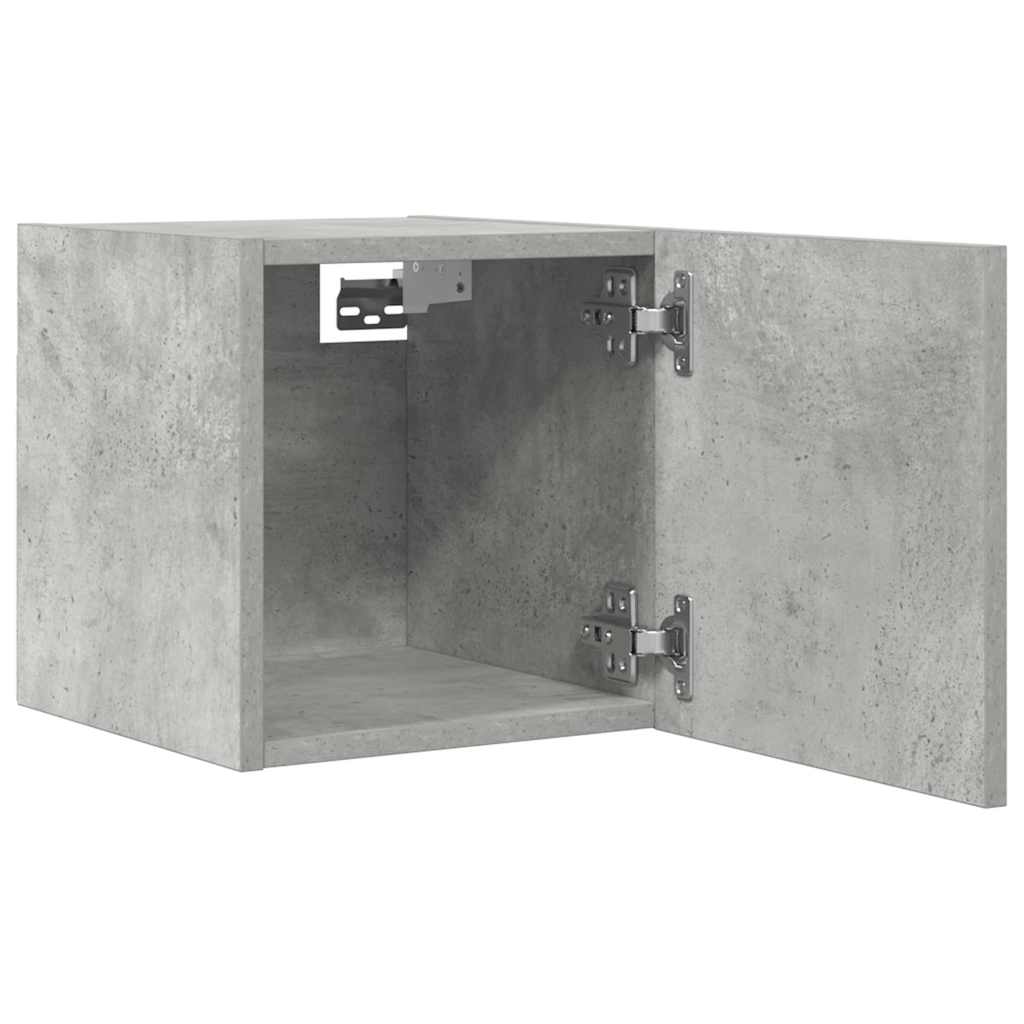 4 db betonszürke falra szerelhető TV-szekrény 30,5 x 30 x 30 cm 8