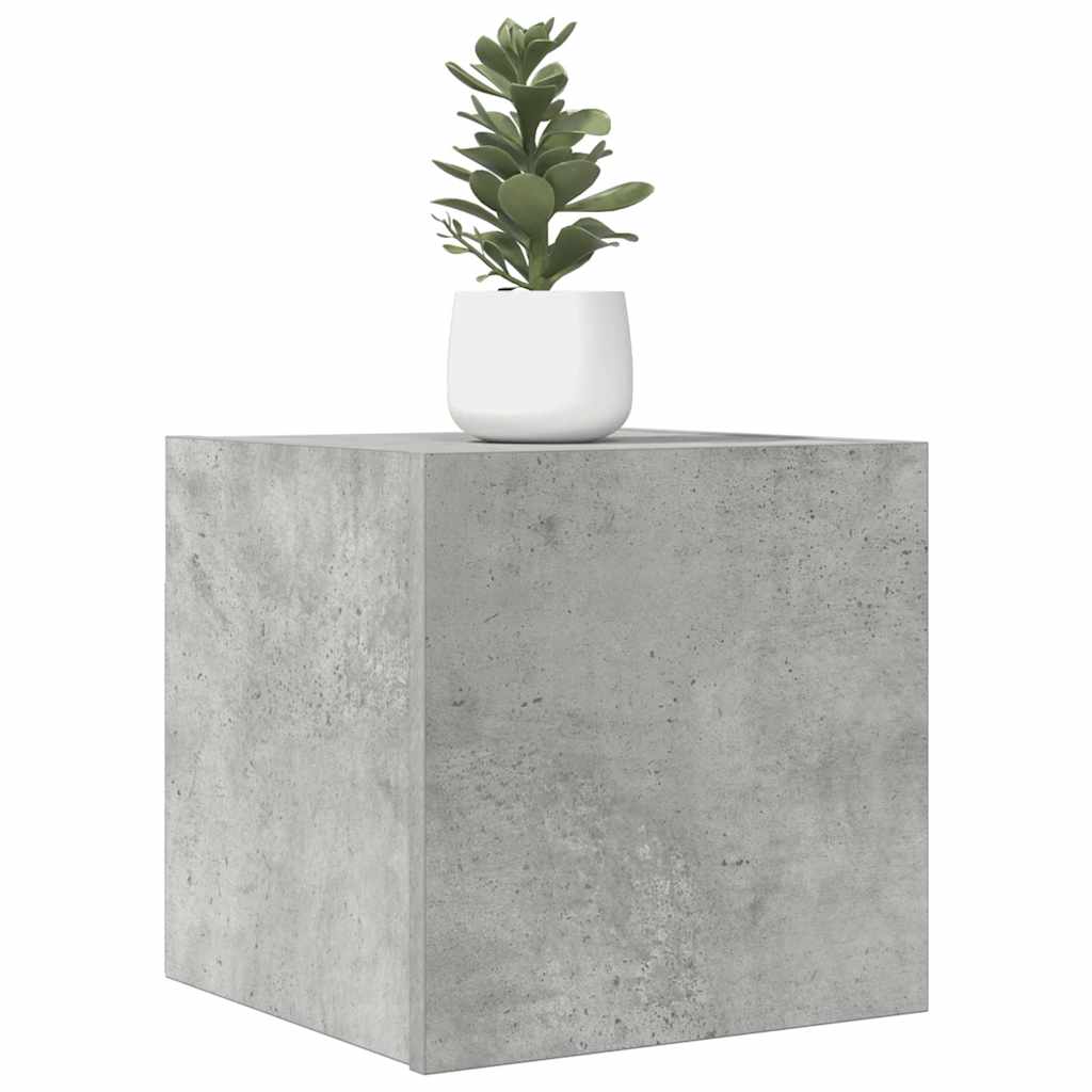 4 db betonszürke falra szerelhető TV-szekrény 30,5 x 30 x 30 cm