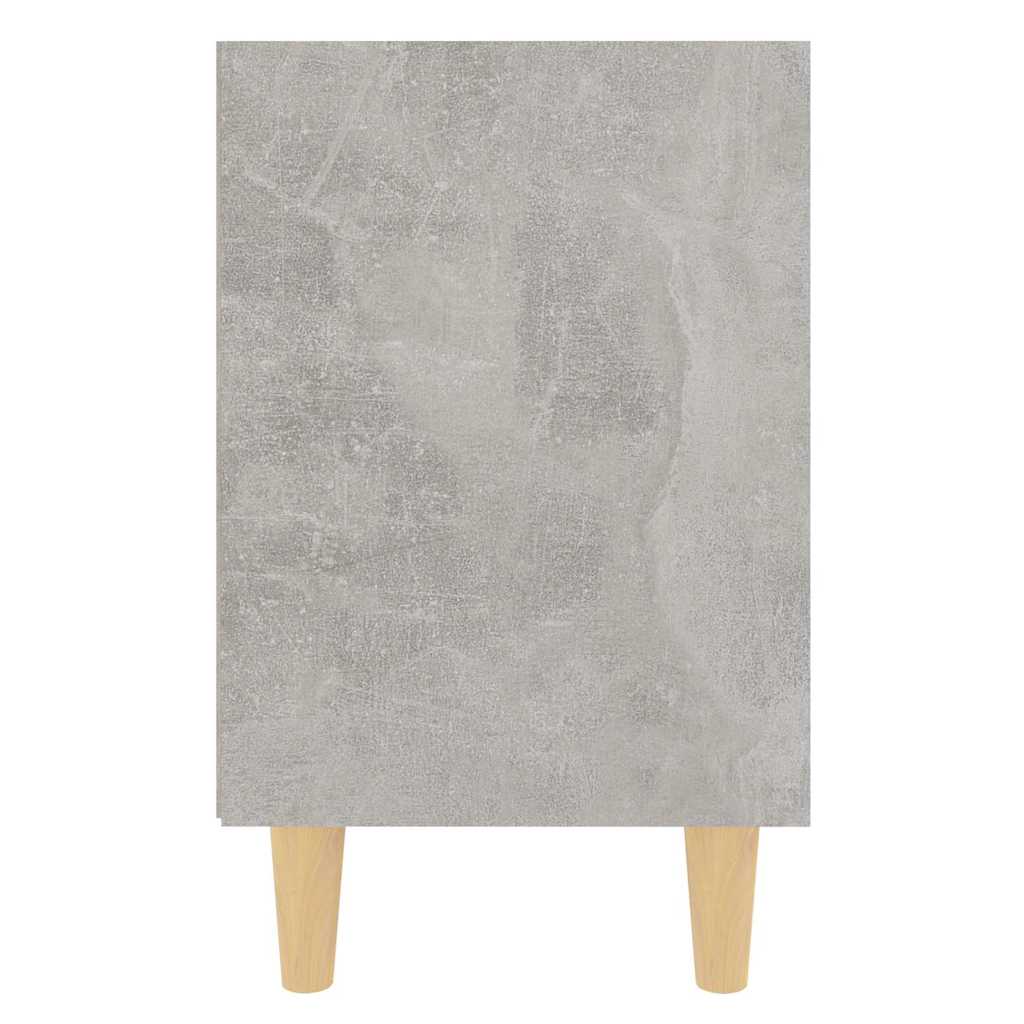 Betonszürke éjjeliszekrény tömör fa lábakkal 40 x 30 x 50 cm 4