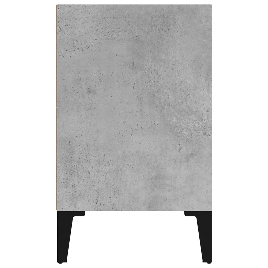 Betonszürke éjjeliszekrény fém lábakkal 40 x 30 x 50 cm 5