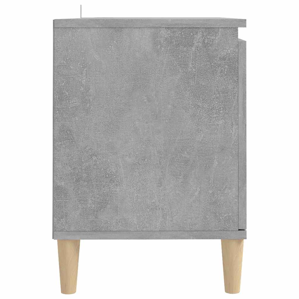 Betonszürke TV-szekrény tömör falábakkal 103,5 x 35 x 50 cm 6