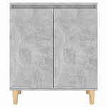 Betonszürke szerelt fa tálalószekrény falábakkal 60x35x70 cm 5