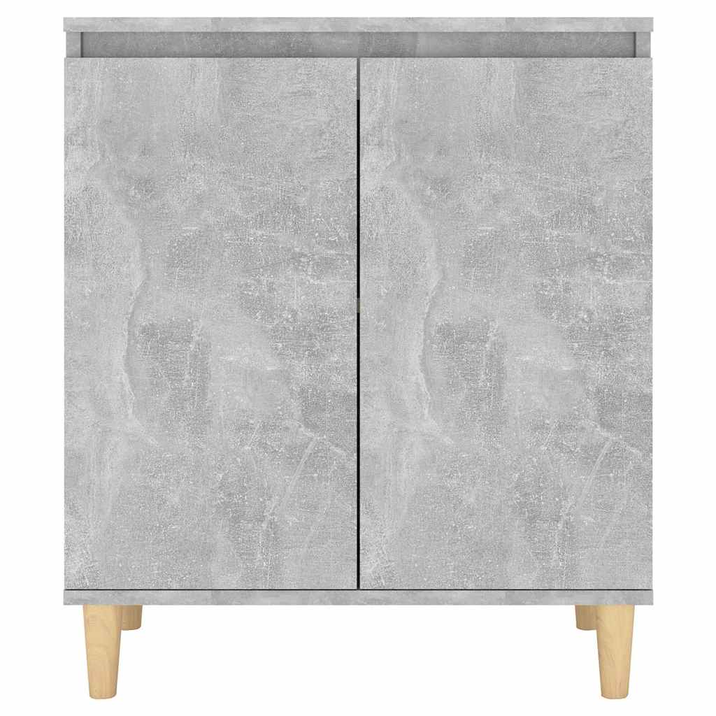 Betonszürke szerelt fa tálalószekrény falábakkal 60x35x70 cm 5