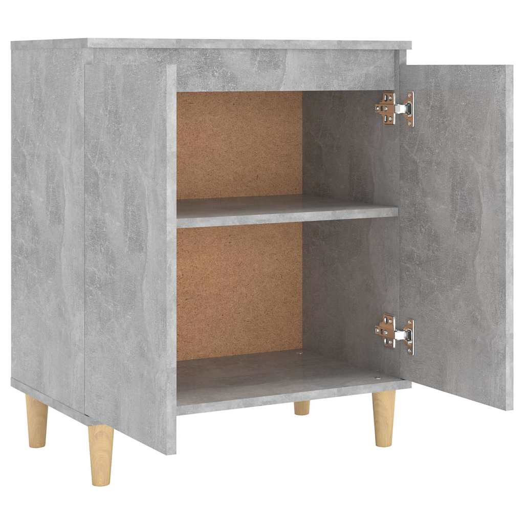 Betonszürke szerelt fa tálalószekrény falábakkal 60x35x70 cm 7