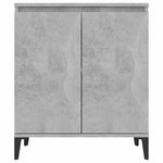 Betonszürke szerelt fa tálalószekrény 60 x 35 x 70 cm 5