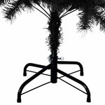Fekete PVC műkarácsonyfa állvánnyal 120 cm 6