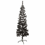 Fekete vékony karácsonyfa 150 cm 4