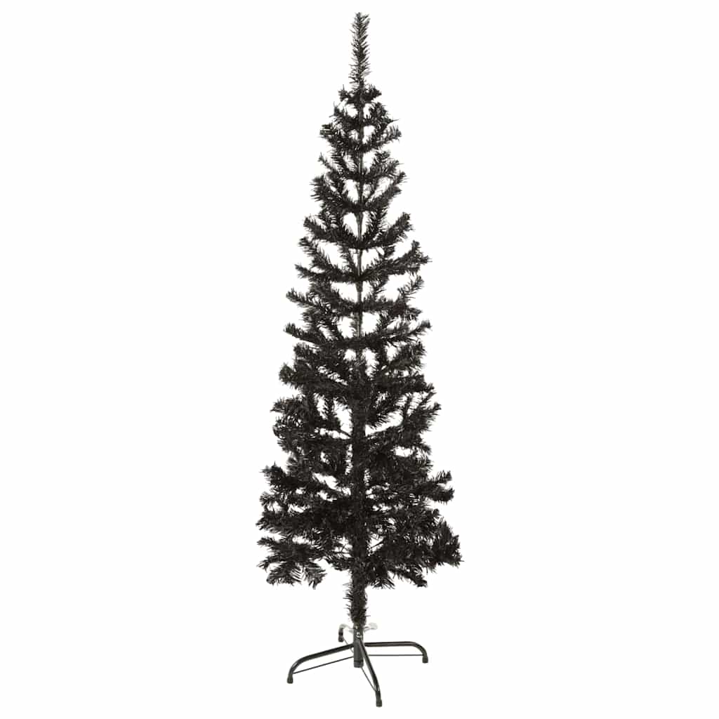 Fekete vékony karácsonyfa 150 cm 4