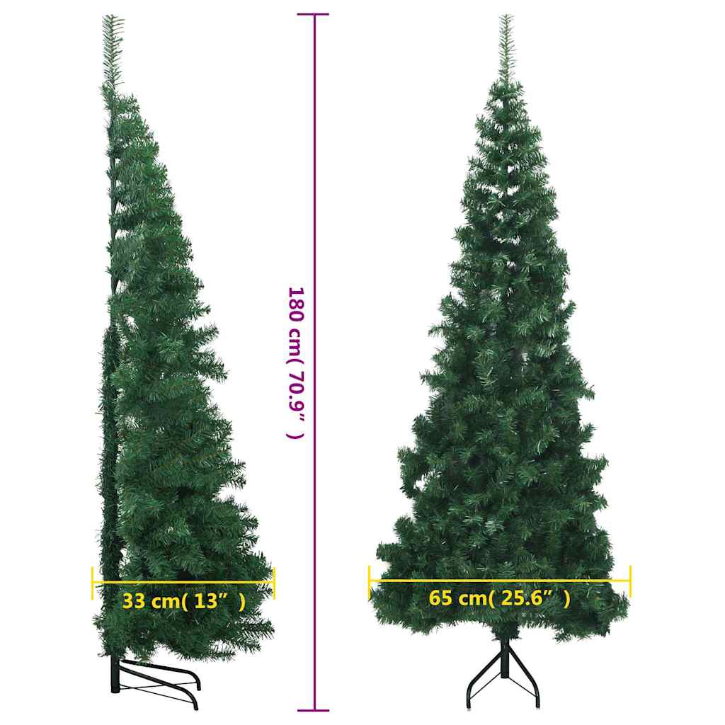 Zöld PVC sarok műkarácsonyfa 180 cm 10