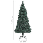 Zöld PET műkarácsonyfa állvánnyal 120 cm 7