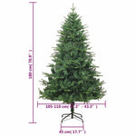 Zöld PVC és PE műkarácsonyfa 180 cm 6