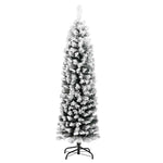 Zöld PVC vékony műkarácsonyfa hóval 120 cm 3
