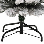 Zöld PVC vékony műkarácsonyfa hóval 120 cm 6
