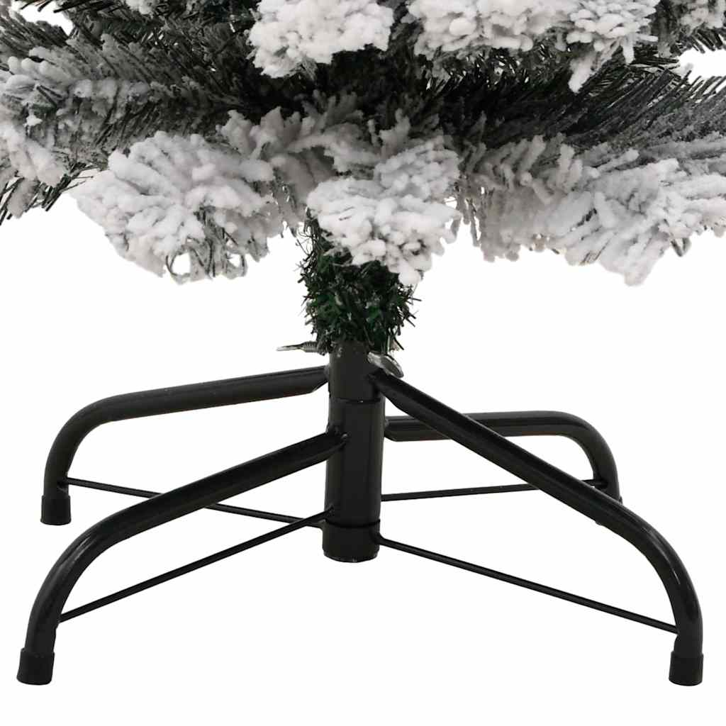 Zöld PVC vékony műkarácsonyfa hóval 120 cm 6