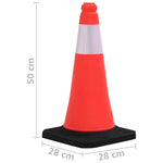 4 db nehéz talapzatú fényvisszaverő közlekedési bója 50 cm 6