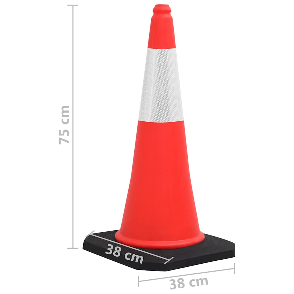 4 db nehéz talapzatú fényvisszaverő közlekedési bója 75 cm 5