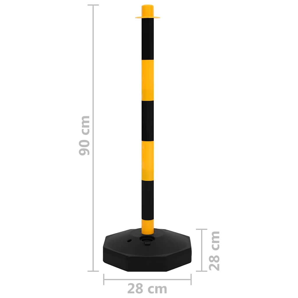 Lánctartóoszlop-szett 10 m-es műanyag lánccal 9