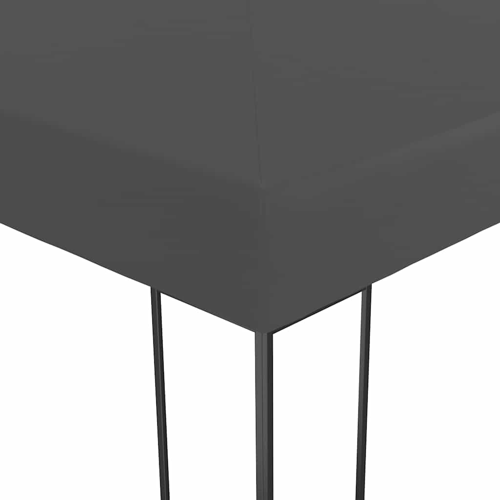 Antracitszürke pavilon LED fényfüzérrel 3 x 4 m 6