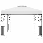 Fehér pavilon LED fényfüzérrel 3 x 3 m 4