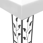 Fehér pavilon LED fényfüzérrel 3 x 3 m 5