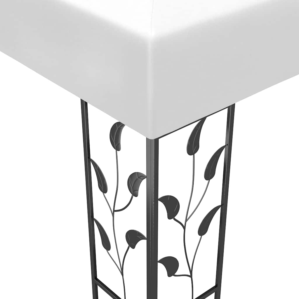 Fehér pavilon LED fényfüzérrel 3 x 3 m 5