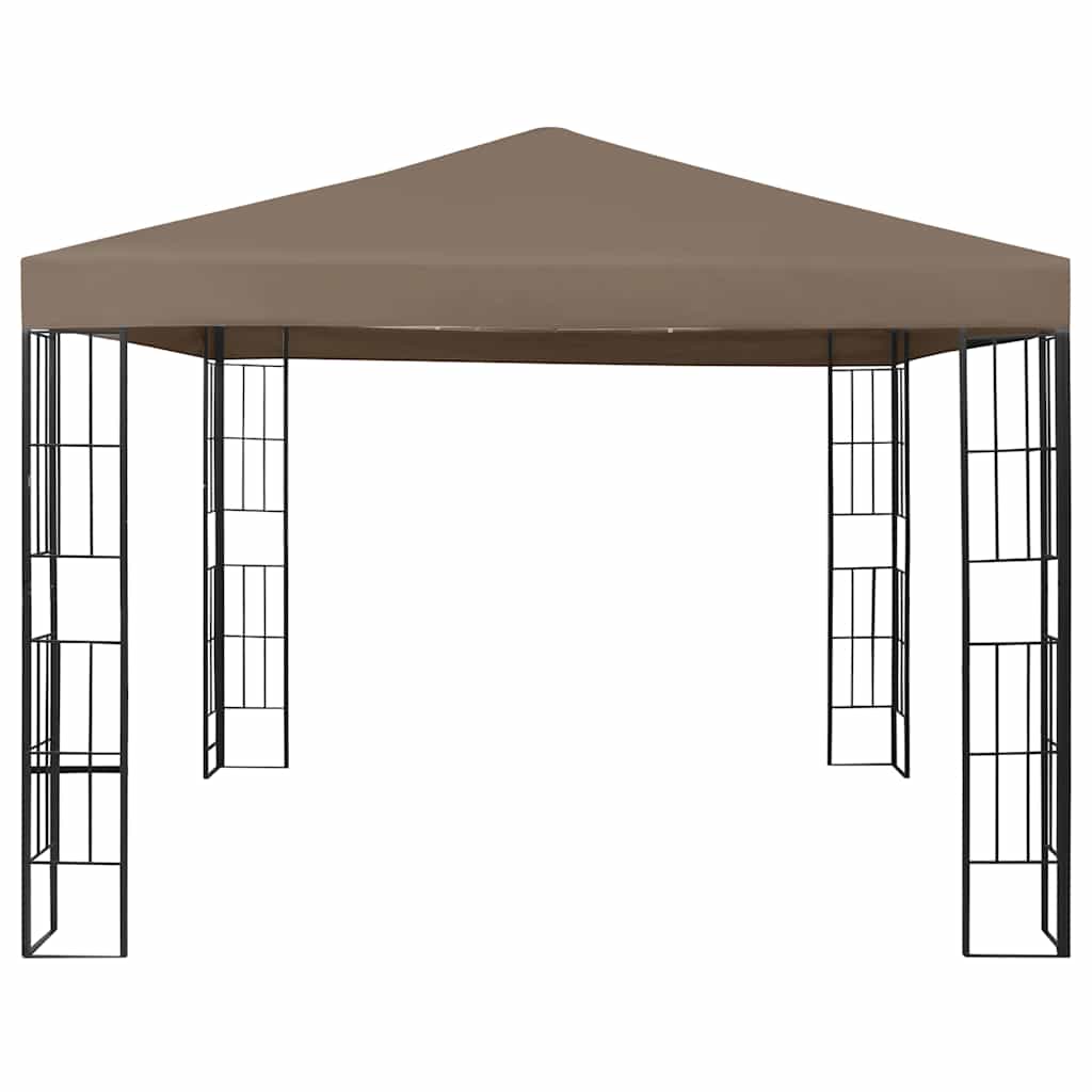 Tópszínű pavilon LED fényfüzérrel 3 x 3 m 4