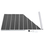 Fekete WPC kerítéspanelszett 619 x (105-186) cm 5
