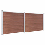 Barna WPC kerítéspanelszett 353 x 146 cm 2
