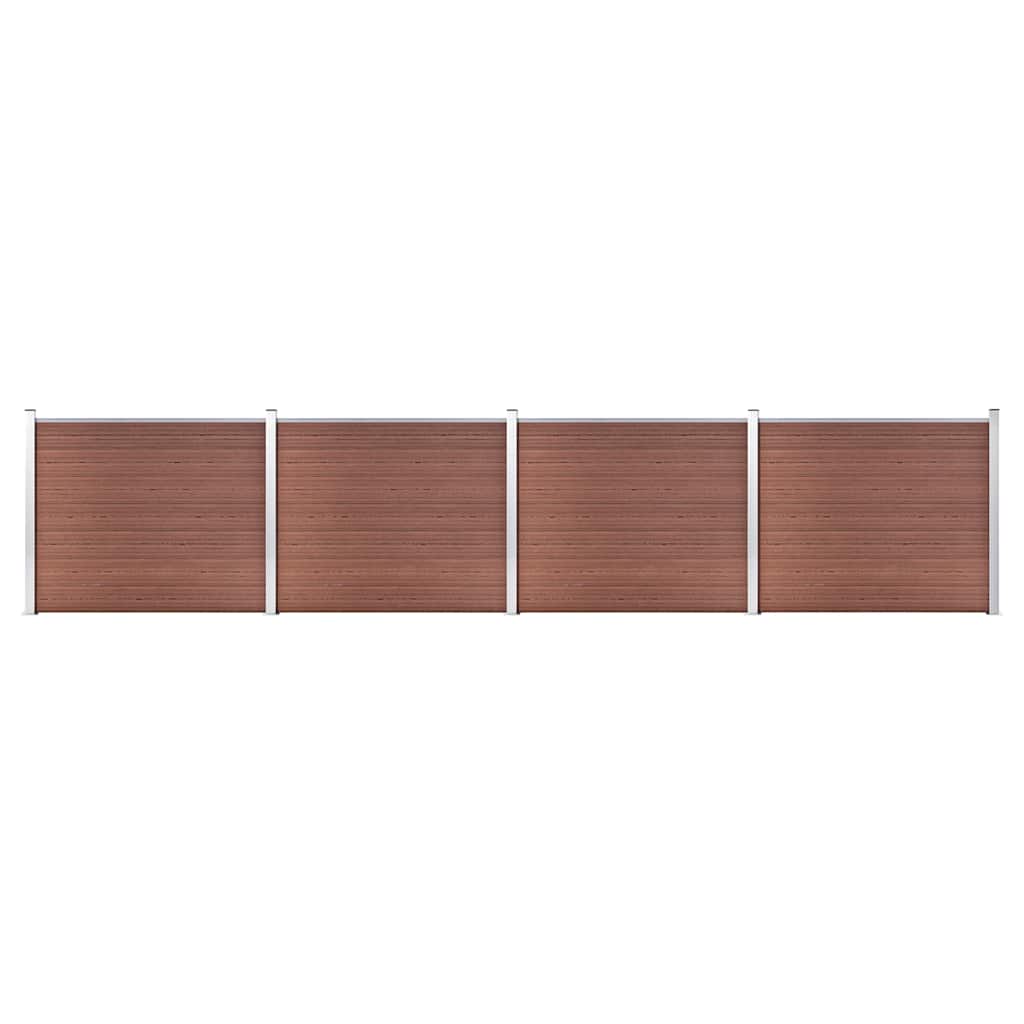 Barna WPC kerítéspanelszett 699 x 146 cm