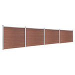 Barna WPC kerítéspanelszett 699 x 146 cm 2