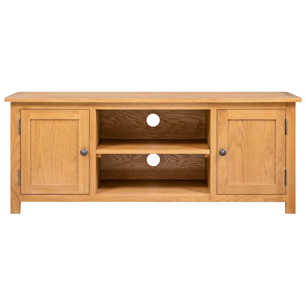 Tömör tölgyfa TV szekrény 110x35x44 cm 3
