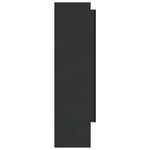 Fényes fekete MDF tükrös fürdőszobaszekrény 80 x 15 x 60 cm 6