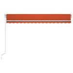 Narancssárga-barna szélérzékelős és LED-es napellenző 400x300cm 3