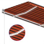 Narancssárga-barna szélérzékelős és LED-es napellenző 400x300cm 4