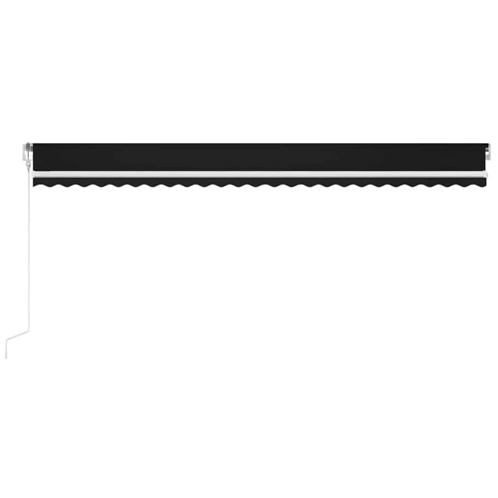 Antracitszürke szélérzékelős és LED-es napellenző 600x300 cm 3