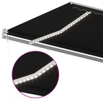 Antracitszürke szélérzékelős és LED-es napellenző 600x300 cm 4