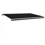 Antracitszürke szélérzékelős és LED-es napellenző 500 x 350 cm 2