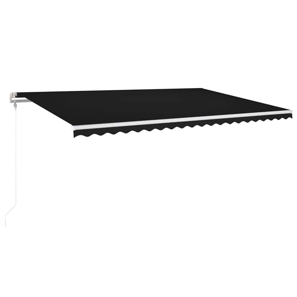 Antracitszürke szélérzékelős és LED-es napellenző 500 x 350 cm 2