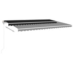 Antracitszürke szélérzékelős és LED-es napellenző 500 x 350 cm 8