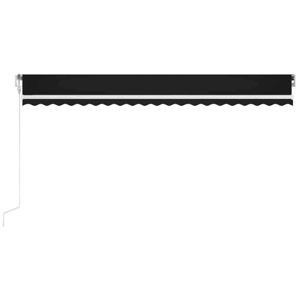 Antracitszürke szélérzékelős és LED-es napellenző 500 x 350 cm 3