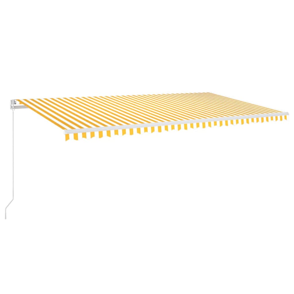 Behúzható napellenző Sárga és Fehér 600 × 350 cm 2