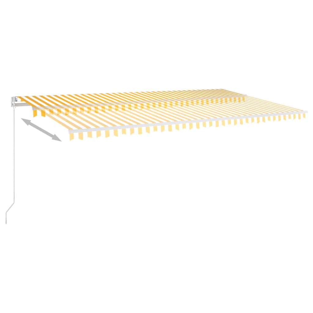 Behúzható napellenző Sárga és Fehér 600 × 350 cm 5