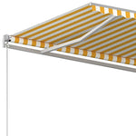 Behúzható napellenző Sárga és Fehér 600 × 350 cm 4