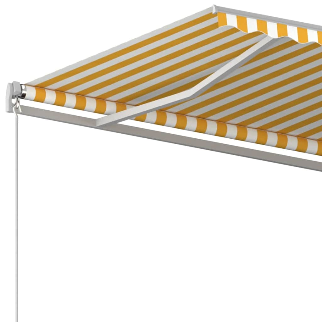 Behúzható napellenző Sárga és Fehér 600 × 350 cm 4