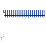 Kék/fehér automata szélérzékelős és LED-es napellenző 300x250cm 3