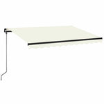 Krémszínű kézzel kihúzható LED-es napellenző 350 x 250 cm 2
