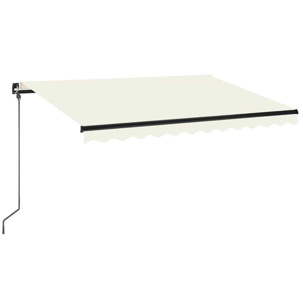 Krémszínű kézzel kihúzható LED-es napellenző 350 x 250 cm 2